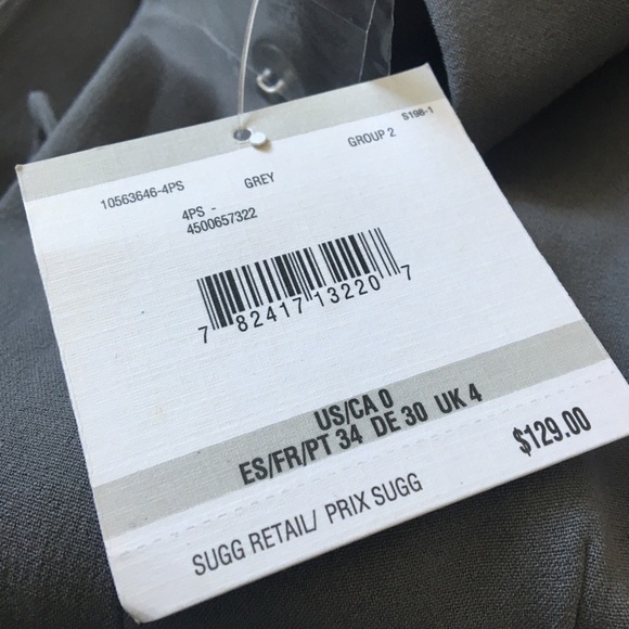 NWT Anne Klein Gray One Button Blazer Jacket Sz 0 - Picture 3 of 7